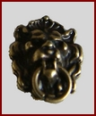 DIY059 Antique Lion Head Door Knocker - Dollshouse Miniature