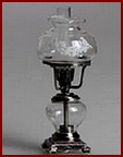 1115AG Antique Gold Table Oil Lamp  - 1/12th scale